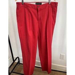Vintage Berle 38x31 Red Flat Front Classic Mens Holiday Pants